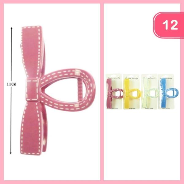 CUTE BOW HAIR CLAW CLIP (12 UNITS)