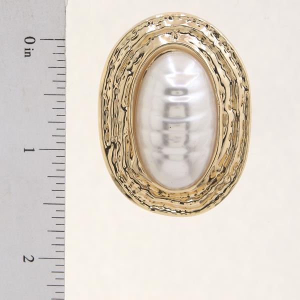 OVAL PEARL BEAD EARRING