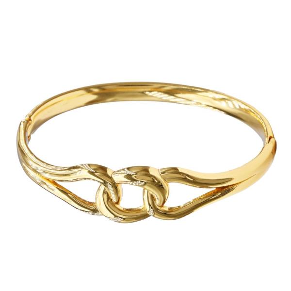 KNOT CHAIN STAINLESS STEEL BANGLE BRACELET