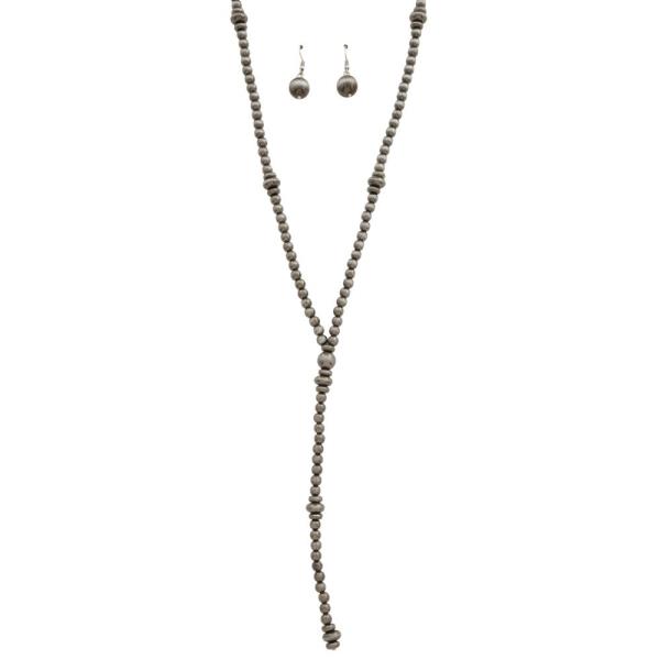 BEADED Y SHAPE NECKLACE