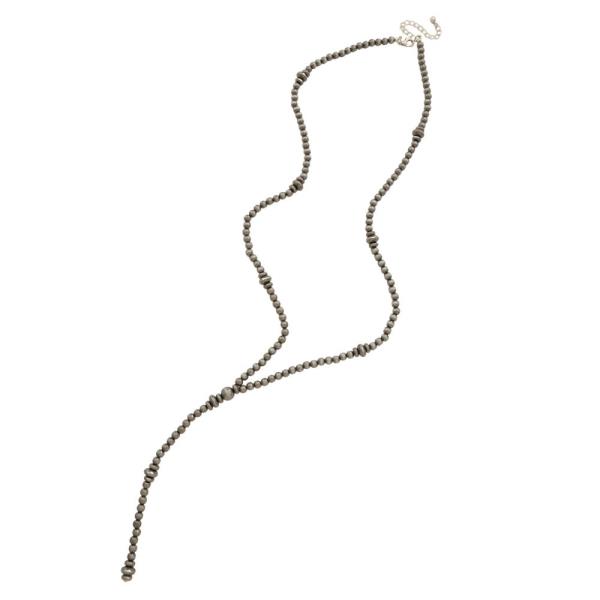 BEADED Y SHAPE NECKLACE