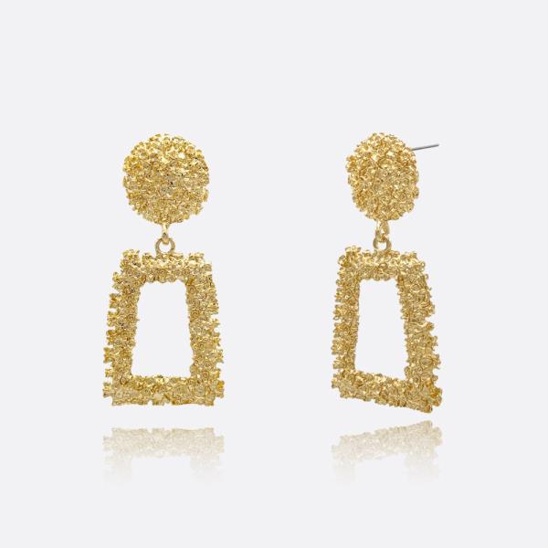 ROUGH TEXTURE STATEMENT EARRING