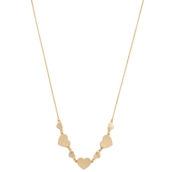 HEART CHARM METAL NECKLACE