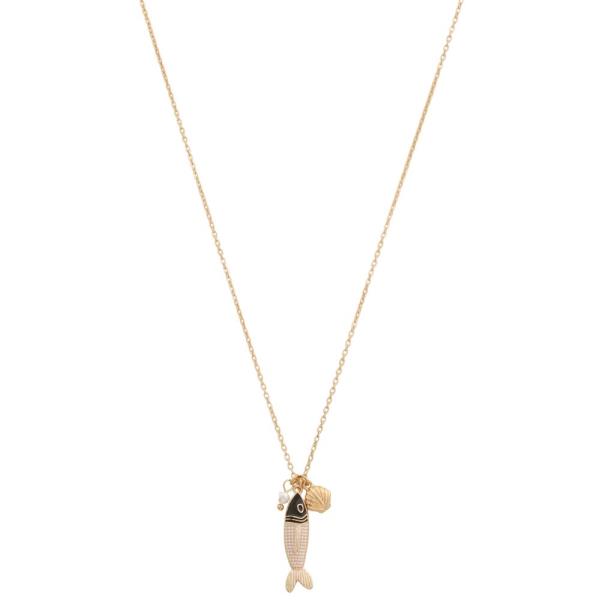 FISH SEALIFE CHARM METAL NECKLACE