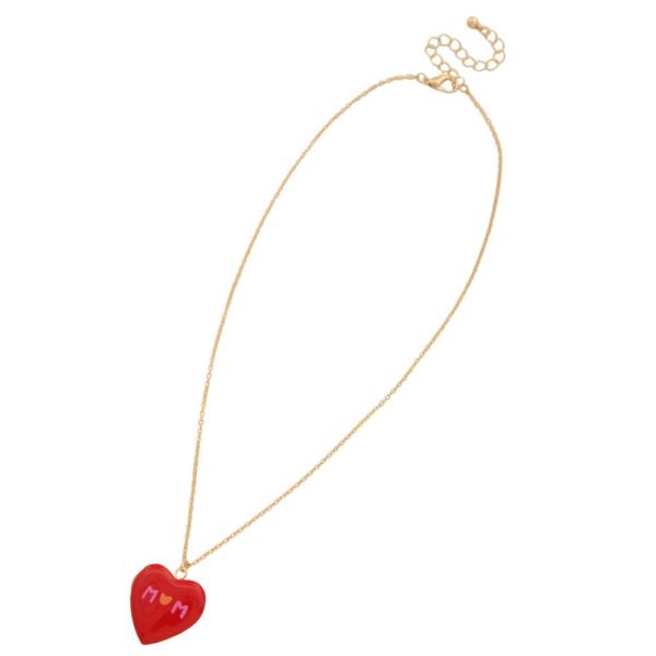 MOM HEART CHARM LOCKET NECKLACE