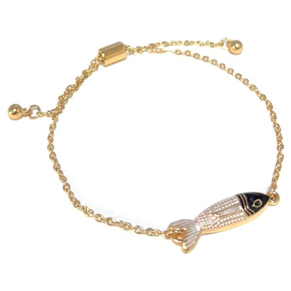 ENAMEL FISH PULL TIE BRACELET