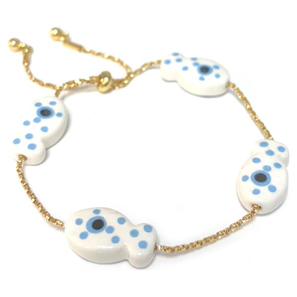 CERAMIC FISH PULL TIE BRACELET