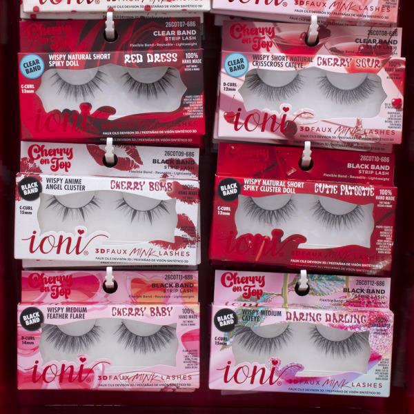 IONI CHERRY ON TOP LASH BAR EYELASH W DISPLAY SET