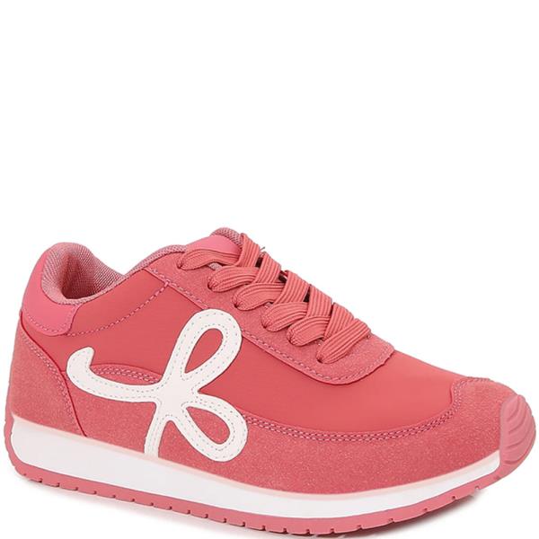 BOW  SHAPE LOGO STITCHED TWO TONE SNEAKER