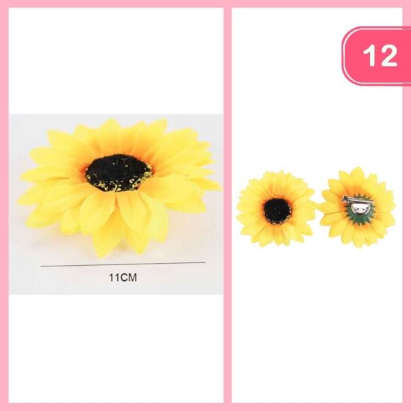 SUNFLOWER HAIR PIN (12 UNITS)
