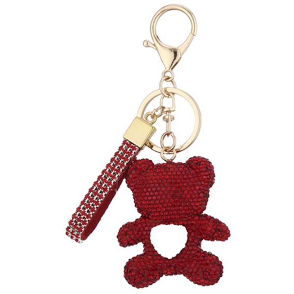 CUTE BEAR RHINESTONE KEYCHAIN