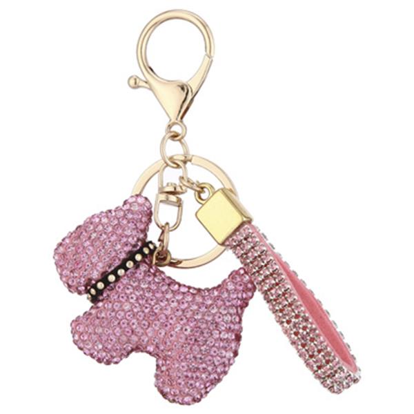 DOG RHINESTONE KEYCHAIN