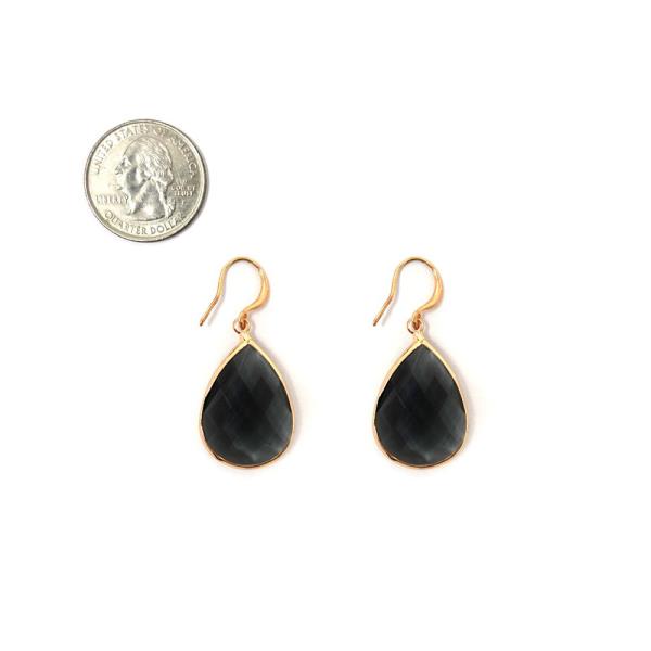 TEARDROP STONE DANGLE EARRING