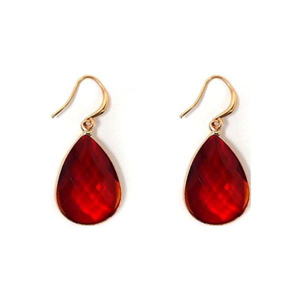 TEARDROP STONE DANGLE EARRING
