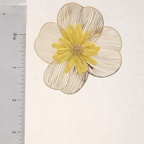 RAFFIA WIRE FLOWER METAL EARRING