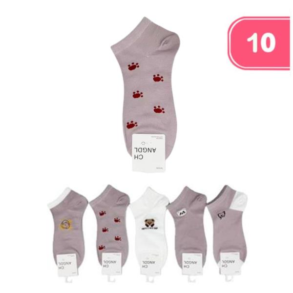 CUTE TEDDY BEAR ANKLE SOCKS (12 UNITS)