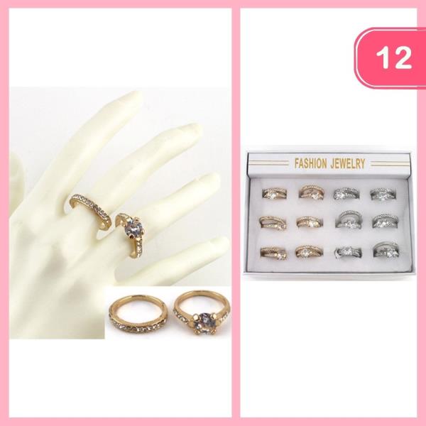 RHINESTONE RING (12 UNITS)