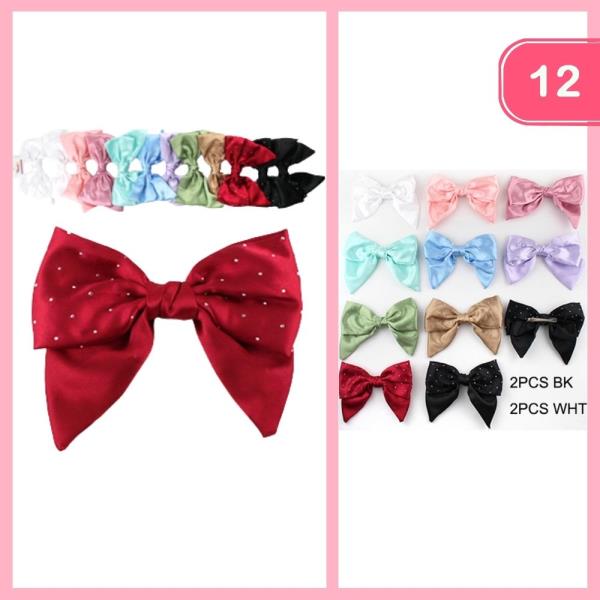 POLKA DOT HAIR BOW (12 UNITS)