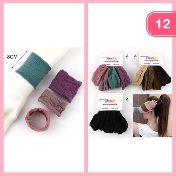 SEAMLESS HAIR TIES (12 UNITS)