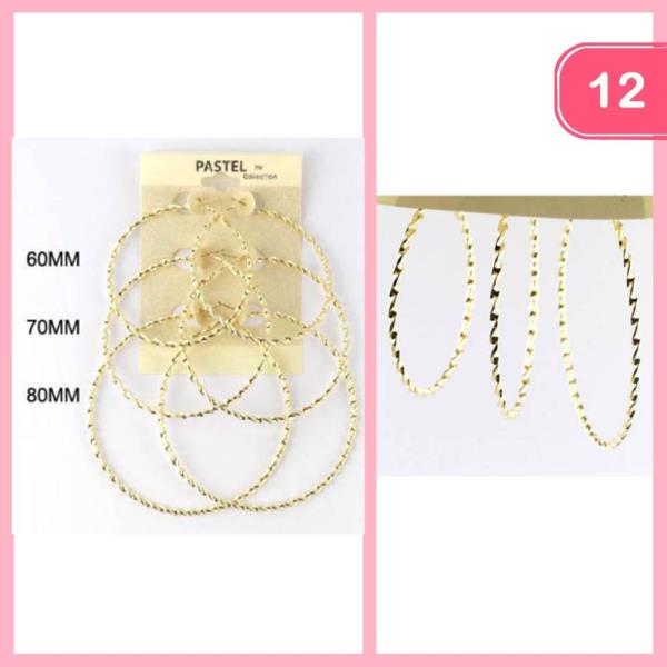 HOOP EARRING SET (12 UNITS)