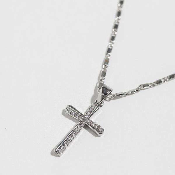 GOLD DIPPED CZ CUTE CROSS PENDANT NECKLAC