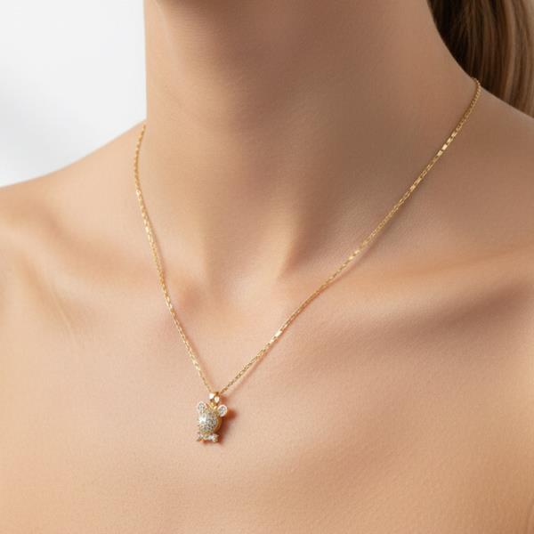 CZ GOLD DIPPED CUTE PENDANT NECKLACE