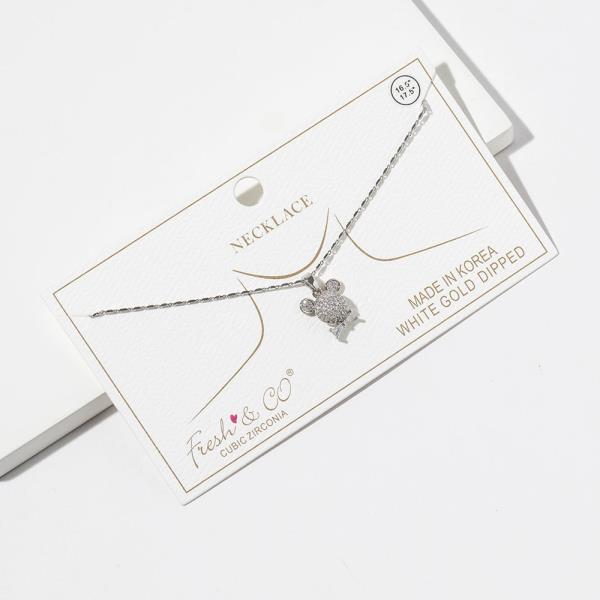CZ GOLD DIPPED CUTE PENDANT NECKLACE