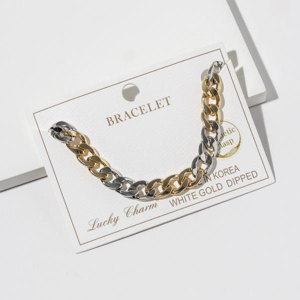 CHAIN WHITE GOLD DIPPED BRACELET