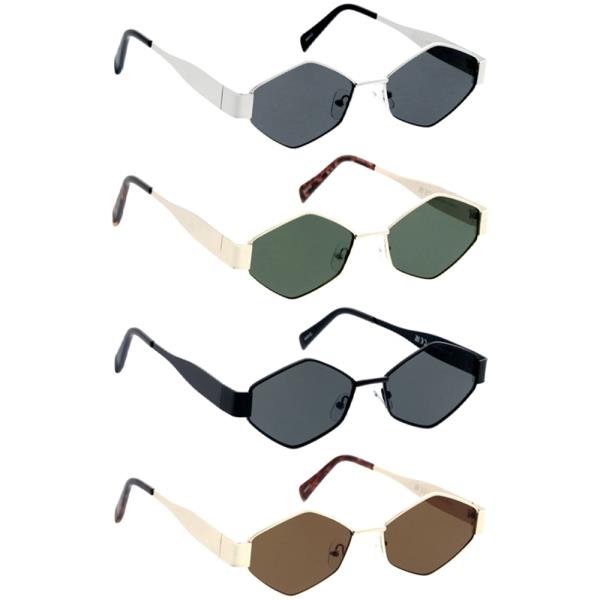 METAL VINTAGE HEXAGONAL SUNGLASSES 1DZ
