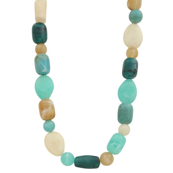 ACETATE MIXED BEAD NECKLACE