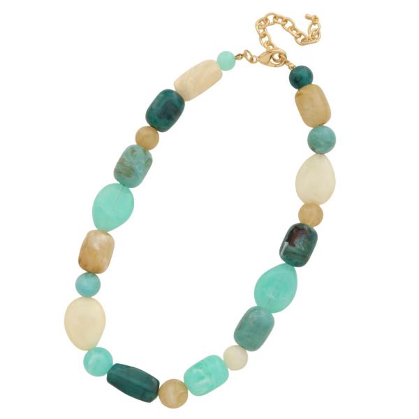 ACETATE MIXED BEAD NECKLACE