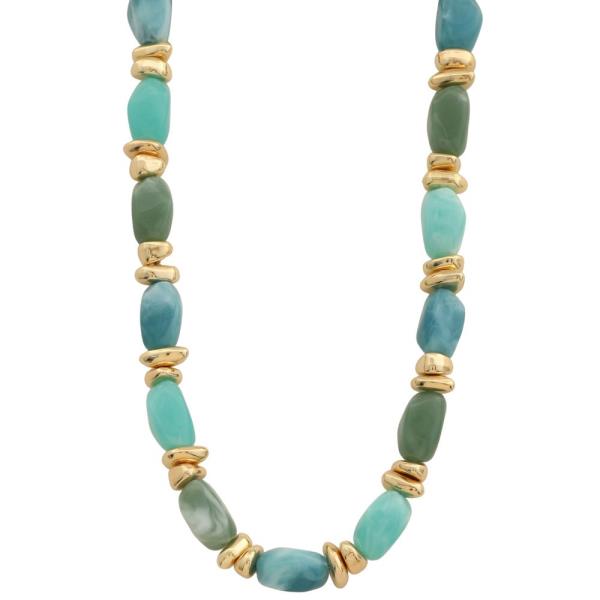 ACETATE MIXED BEAD NECKLACE