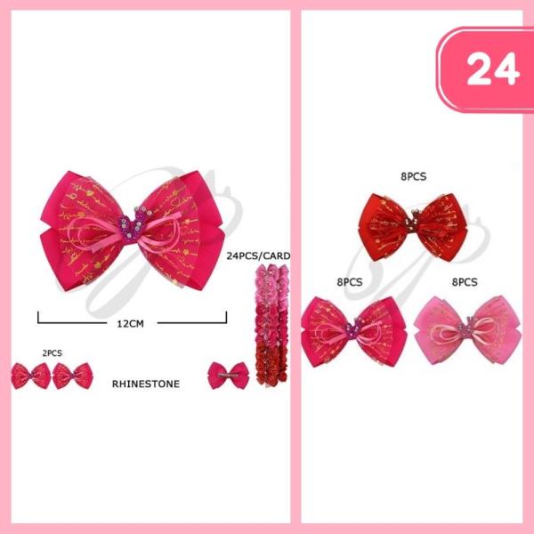 VALENTINES DAY HAIR BOW (24 UNITS)