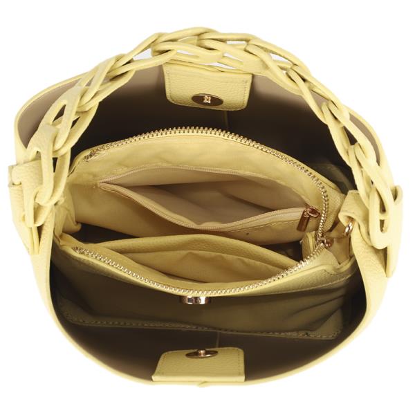 CHIC TEXTURE HANDLE TOTE BAG