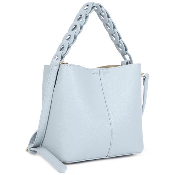 CHIC TEXTURE HANDLE TOTE BAG