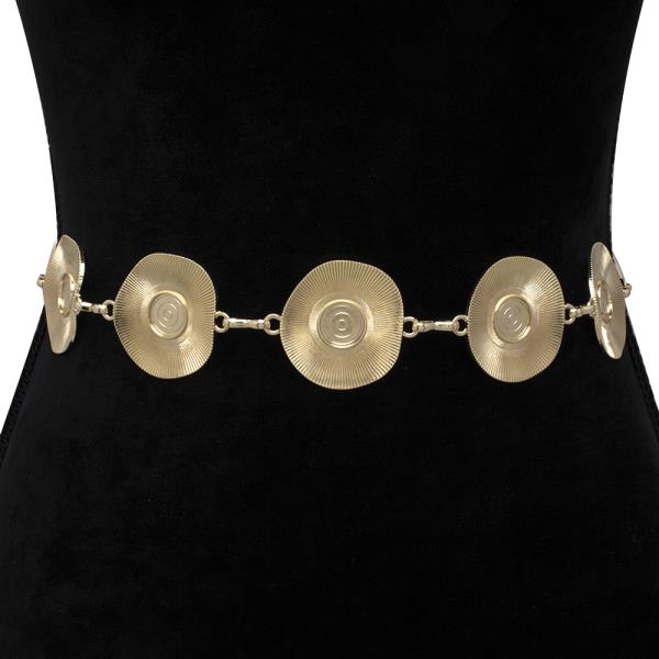 ROUND SHAPE FASHION DESIGN METAL HOOK BELT