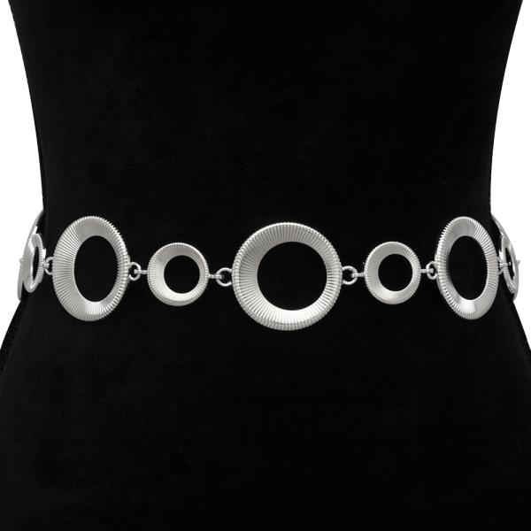 ROUND METAL DESIGN HOOK BELT