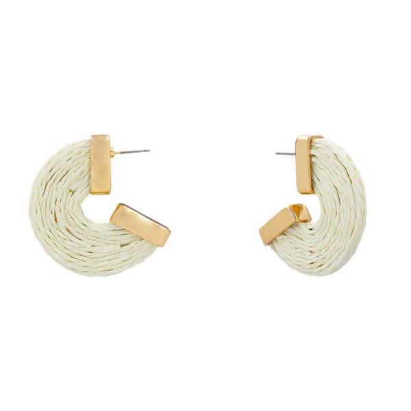 RAFFIA C HOOP EARRING