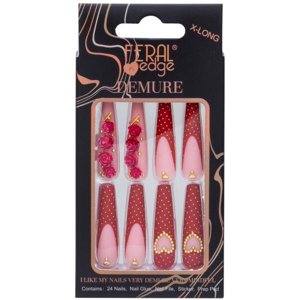 FERAL EDGE DEMURE DESIGN NAIL DECORATION SET