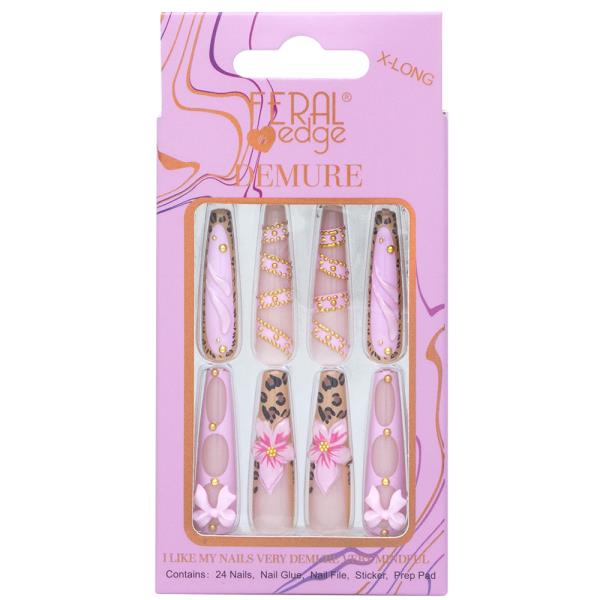 FERAL EDGE DEMURE DESIGN NAIL DECORATION SET