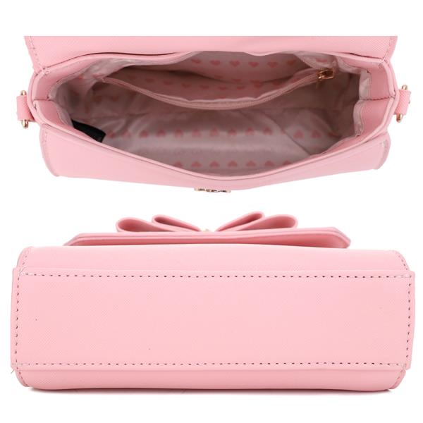CHIC HANDLE BOW DESIGN CROSSBODY BAG