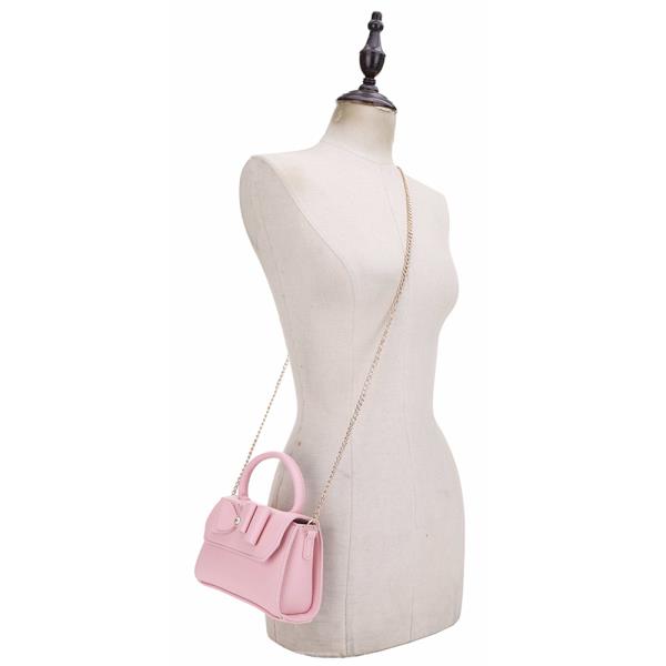 CHIC HANDLE BOW DESIGN CROSSBODY BAG