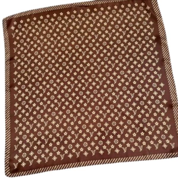 MINI MONOGRAM MIX PATTERN SILKY BANDANA NECK SCARF