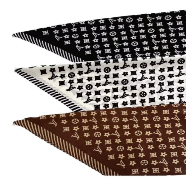 MINI MONOGRAM MIX PATTERN SILKY BANDANA NECK SCARF