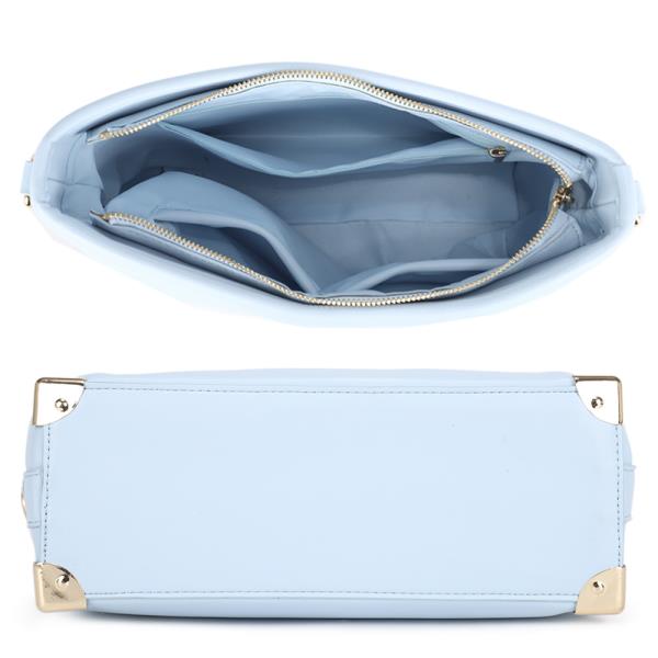 QUILTED SMOOTH DESIGN SHOULDER BAG