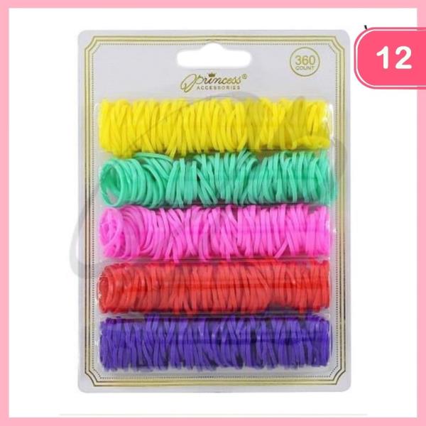 RUBBER HAIR TIES (12 UNITS)