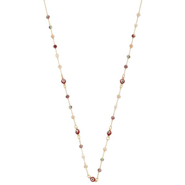 EVIL EYE BEADED NECKLACE