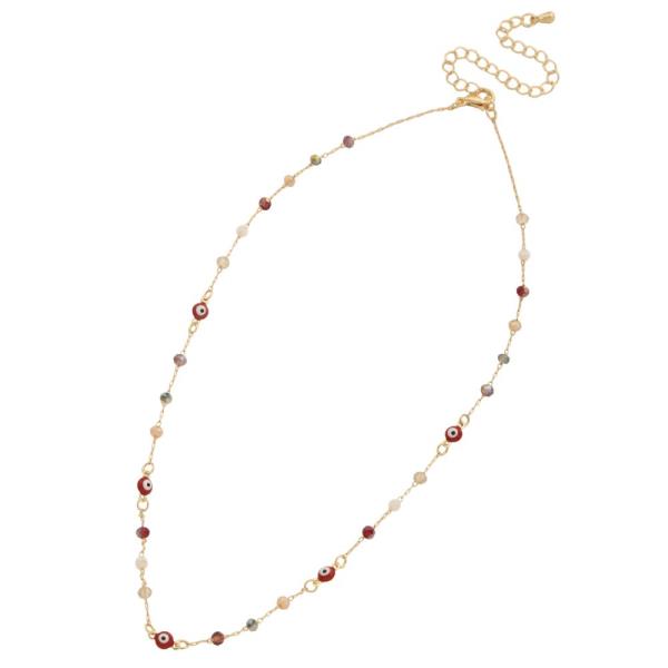 EVIL EYE BEADED NECKLACE
