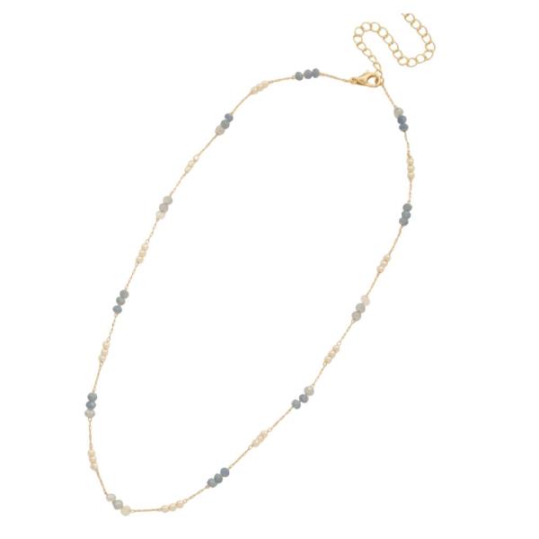 BEADED STATION NECKLACE