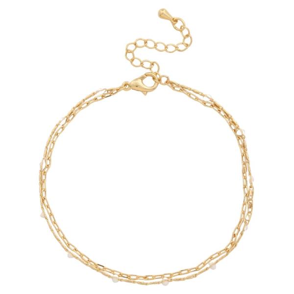 DAINTY BEAD LAYERED BRACELET